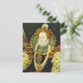 koningin Elizabeth I van Engeland die parels draag Briefkaart (Staand voorkant)