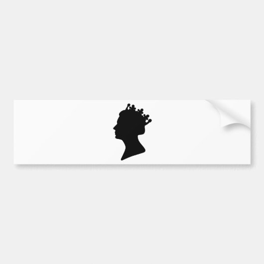 koningin Elizabeth II Bumpersticker (Voorkant)
