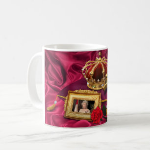Koningin Elizabeth II Crown & Afbeelding Coffee Mo Koffiemok