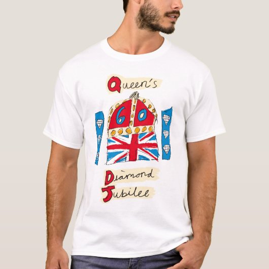 koningin Elizabeth II Diamond Jubilee T-shirt (Voorkant)