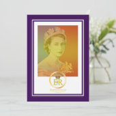 koningin Elizabeth II Reign Kaart (Staand voorkant)