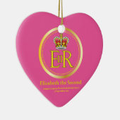 koningin Elizabeth II Reign Keramisch Ornament (Rechts)