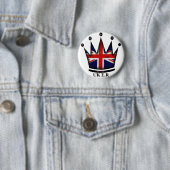 koningin Elizabeth II Ronde Button 5,7 Cm (In situ)