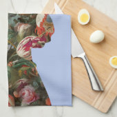 koningin Elizabeth II Silhouette Flowers Theedoek (Quarter Fold)