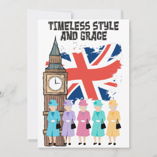 koningin Elizabeth II- Timeless Style en Grace Feestdagenkaart