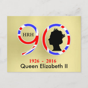 koningin Elizabeth II van Engeland 90e verjaardag Briefkaart