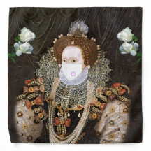 koningin Elizabeth Ik draag een gezichtsmasker