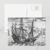 Koningin Elizabeth's Galleon Briefkaart (Voorkant / Achterkant)