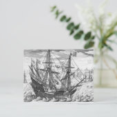 Koningin Elizabeth's Galleon Briefkaart (Staand voorkant)
