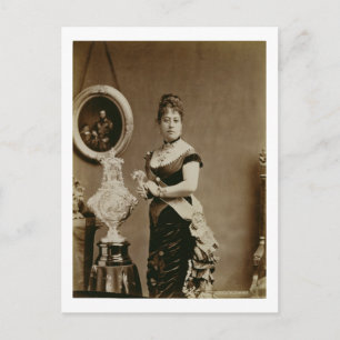 Koningin Emma (1836-85) (foto sepia) Briefkaart