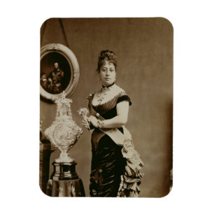 Koningin Emma (1836-85) (foto sepia) Magneet