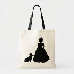 Koningin en canvas tas Corgi