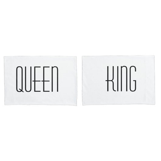 Koningin en koning kussensloop (Voorkant-Set)