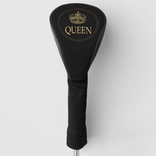 Koningin en KroonEmblem Golfheadcover (Voorkant)