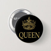 Koningin en KroonEmblem Ronde Button 5,7 Cm (Voorkant /achterkant)
