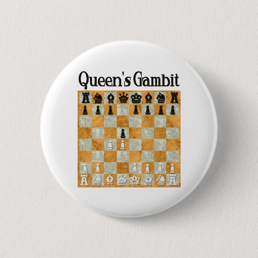 Koningin Gambit Ronde Button 5,7 Cm (Voorkant)