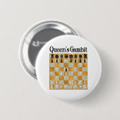 Koningin Gambit Ronde Button 5,7 Cm (Voorkant /achterkant)