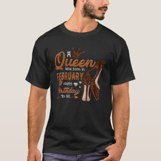 Koningin Geboren in februari - Costume Februari T-shirt