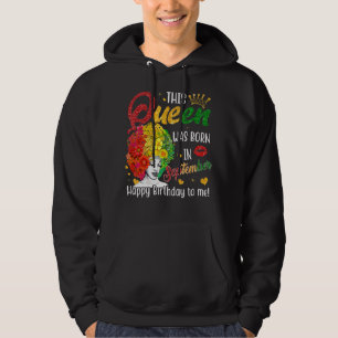 Koningin geboren in september Happy Birthday voor Hoodie