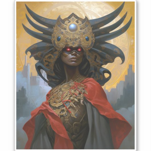 Koningin Godin Fantasie Kunst Sticker (Voorkant)