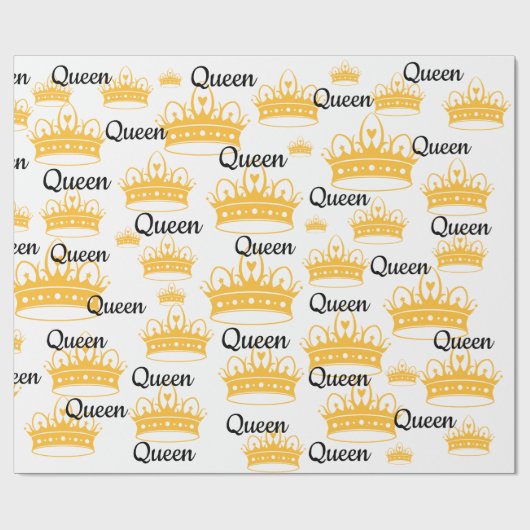 Koningin (Golden Crown) Cadeaupapier (Vlak)