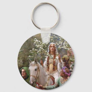 Koningin Guinevere's Maying, 1900 door John Collie Sleutelhanger