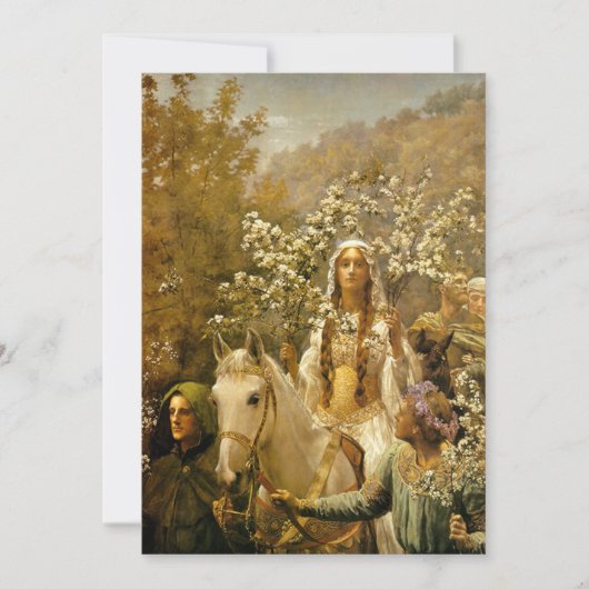 Koningin Guinevere's Maying uitnodiging (Voorkant)