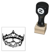 Koningin harten gouden kroon tiara rubberen stempe rubberstempel (Gestempeld)