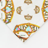 Koningin hartigt gouden kroondeken fleece deken (Hoek)