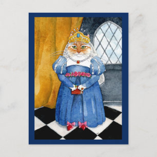 Koningin Heather royal cat-kaart Briefkaart