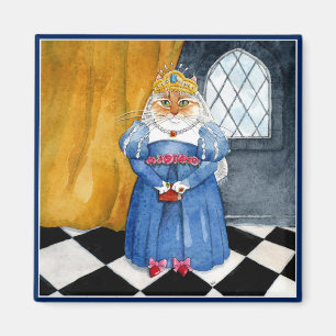 koningin Heather royal cat magnet Magneet