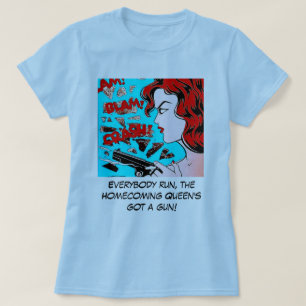 Koningin heeft een pistool t-shirt