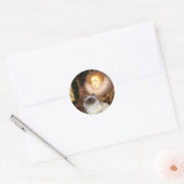 Koningin- Himalaya kat 7 Ronde Sticker (Envelop)