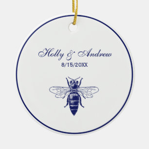 Koningin in Blauw Keramisch Ornament