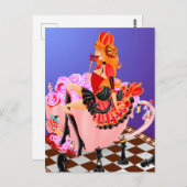 Koningin in het Briefkaart van teacup (Voorkant / Achterkant)