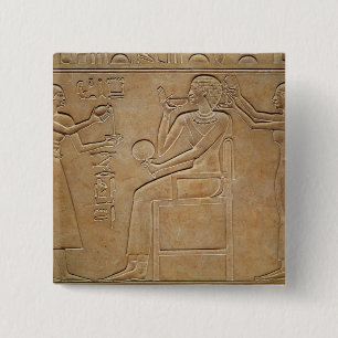 Koningin Kawit op haar toilet Vierkante Button 5,1 Cm