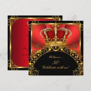 Koningin Koning Koninklijk Rood Goud Koninklijke V Kaart