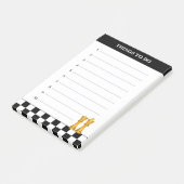 Koningin & koning op zwarte en witte schaafdingen  post-it® notes (Schuin)