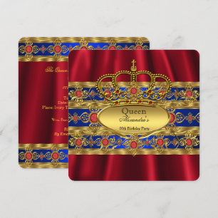 Koningin Koning Prins Koninklijk Blauw Koninklijk Kaart