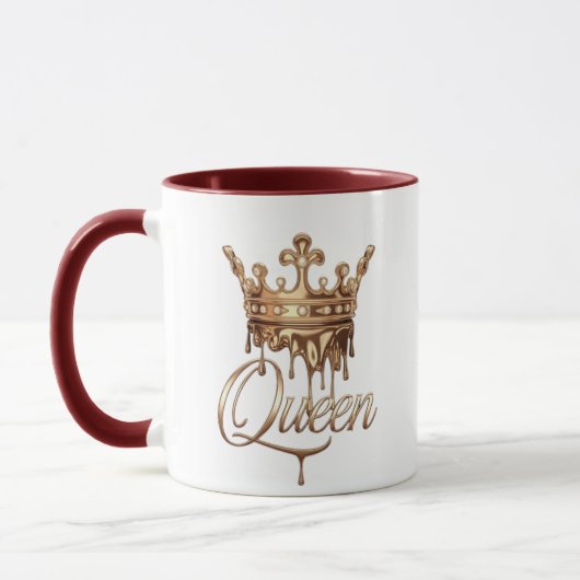 Koningin Kroon Elegante Koninklijke Prinses Ontwer Mok (Links)