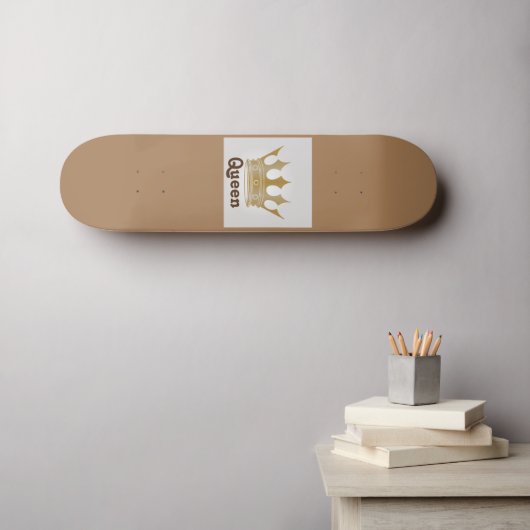 Koningin/Kroonontwerp Skateboard (Muurkunst (Horizontaal))