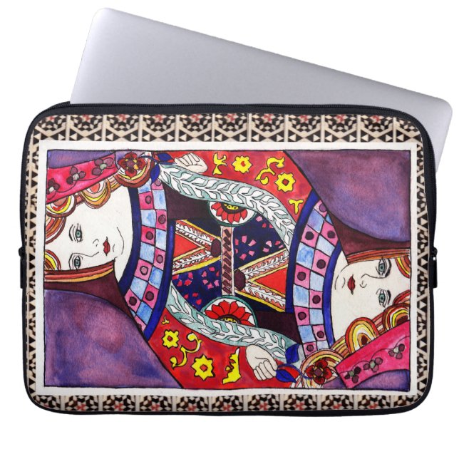 koningin laptop sleeve (Voorkant)