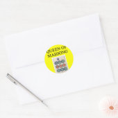 koningin MAHJONG Ronde Sticker (Envelop)