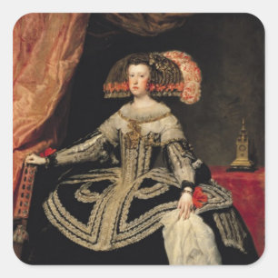Koningin Maria Anna van Oostenrijk, 1652 Vierkante Sticker