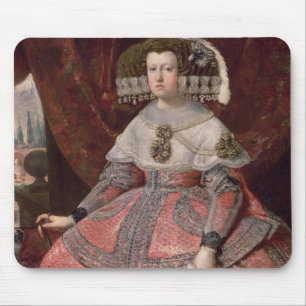 Koningin Maria Anna van Spanje in een rode jurk Muismat