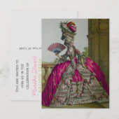 Koningin Marie Antoinette ~ Briefkaart / Uitnodigi (Voorkant / Achterkant)