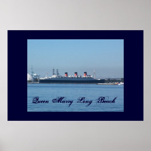 Koningin Mary Long Beach Wall Poster (Voorkant)