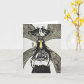 Koningin Masquerade Notecard Kaart (Gele Bloem)