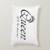 Koningin met Kroon Accent Kussen (Achterkant (Verticaal))