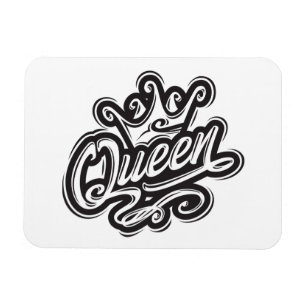 Koningin met kroon, Typografie Design Magneet